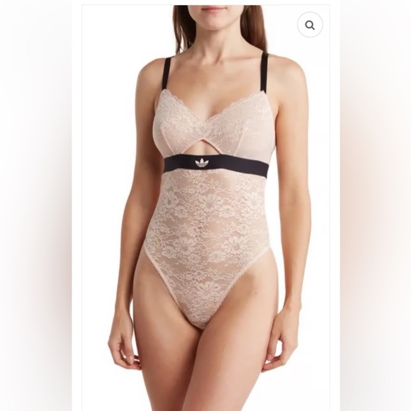 Adidas bodysuit peach whip logo tape - Picture 1 of 5
